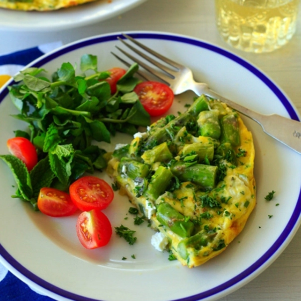Organic Italian Frittata with Asparagus